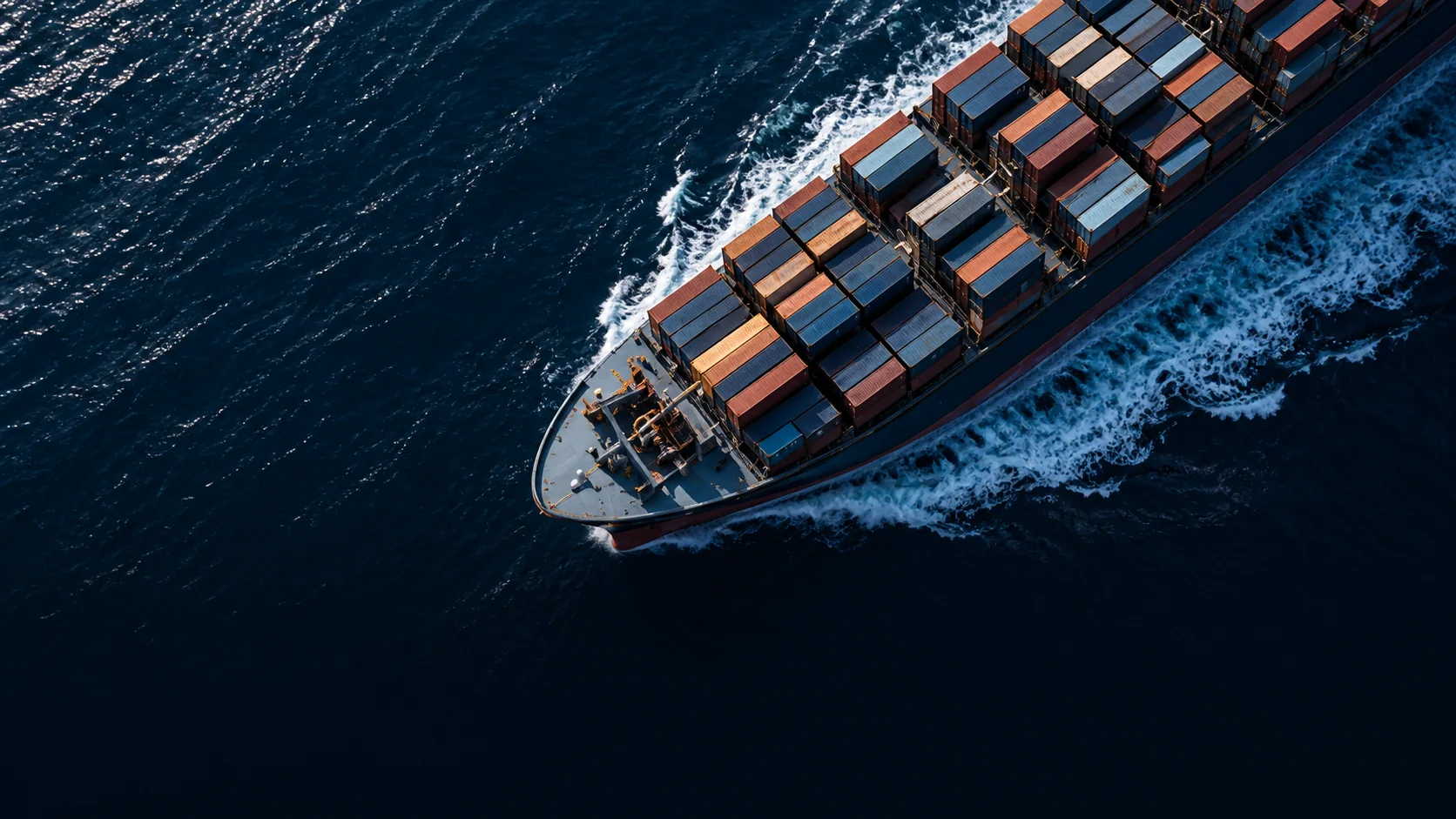 Freight company connections represented through ocean movement