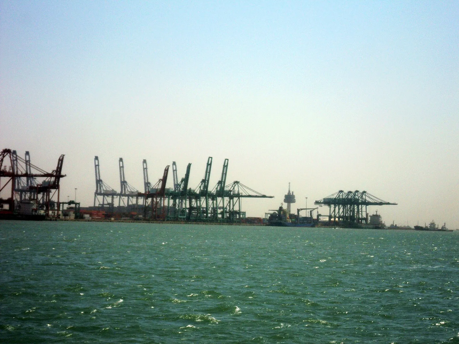 Container cranes at Tianjin Port Container Terminal