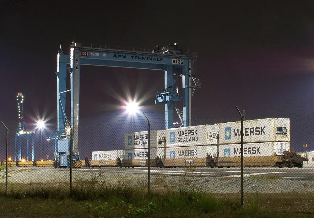 Container terminal at Portsmouth in the Port of Virginia